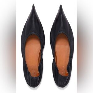NWOT Marni Black Leather Pointed Flats - size 36 (US 6) - $995 MSRP